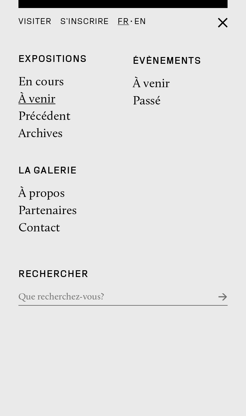 Menu — mobile